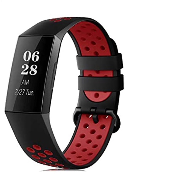 Other - Black red Fitbit compatible sports band